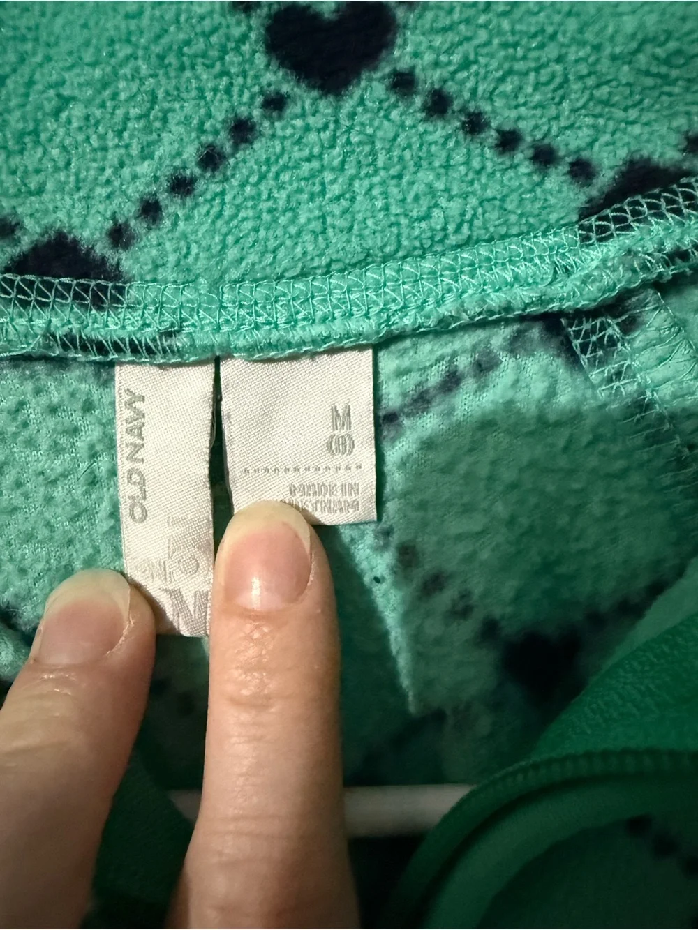 Old Navy Teal Pullover with Black Diamond Pattern